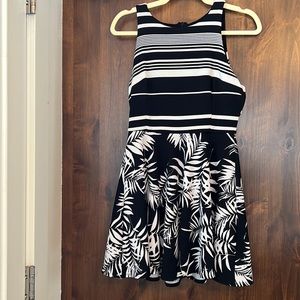 Lucy Love La Jolla black and white dress with palm trees